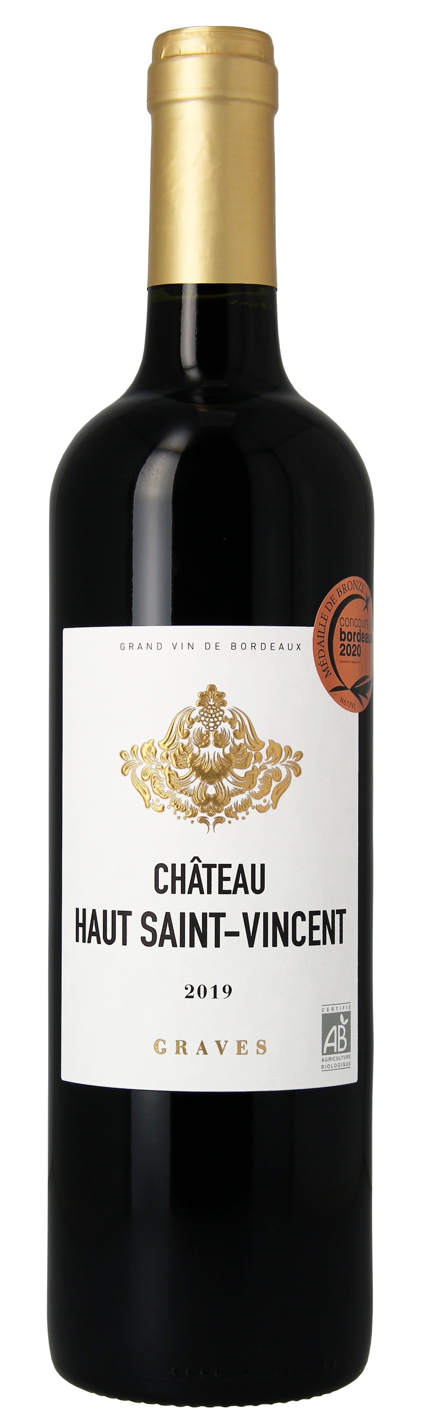 Château Haut Saint Vincent BIO, 2019 - Graves AOP - Rouge - 75 cl