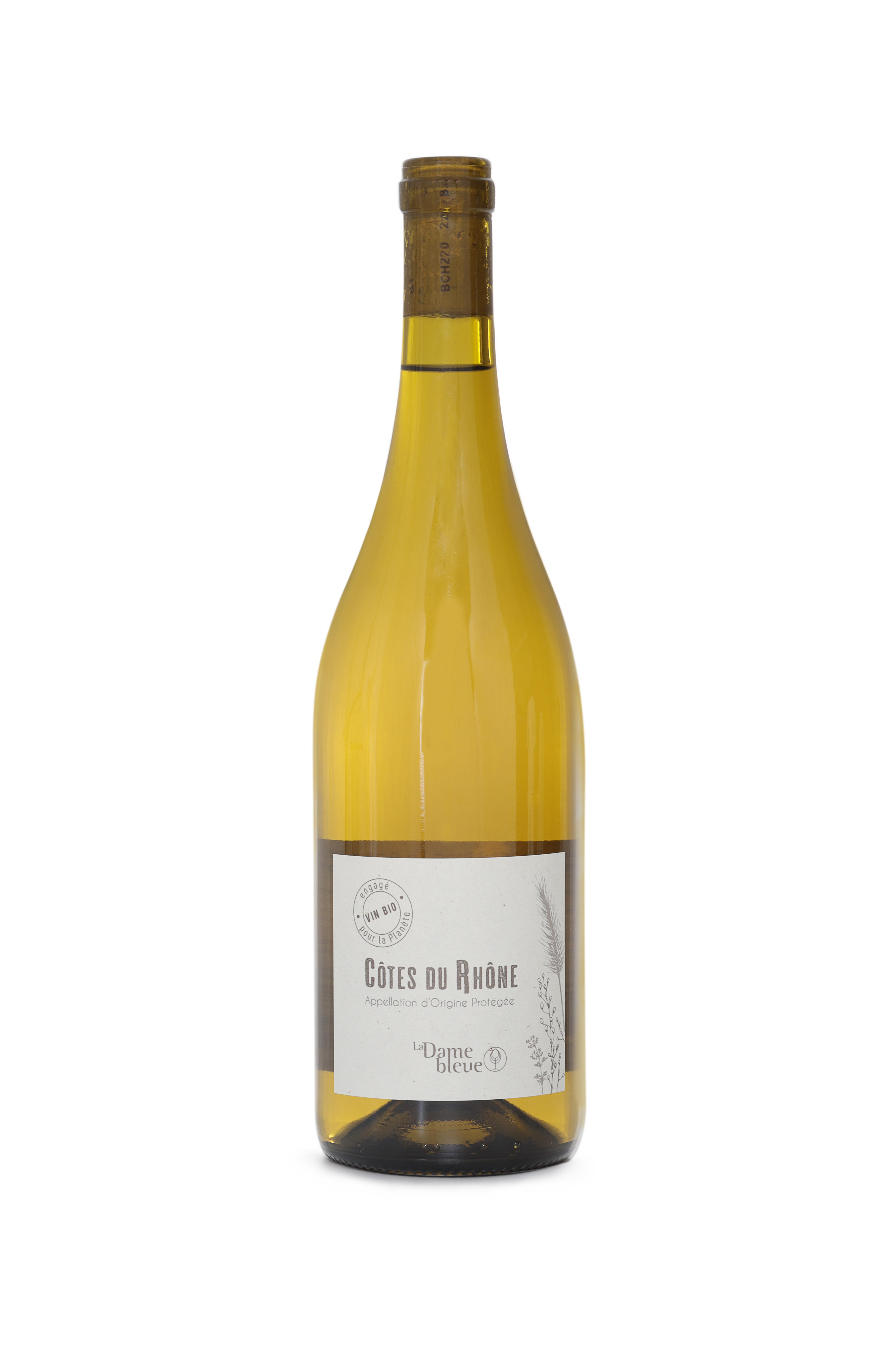 La Dame Bleue BIO, 2021 - Côtes du Rhône AOP - Blanc Sec - 75 cl