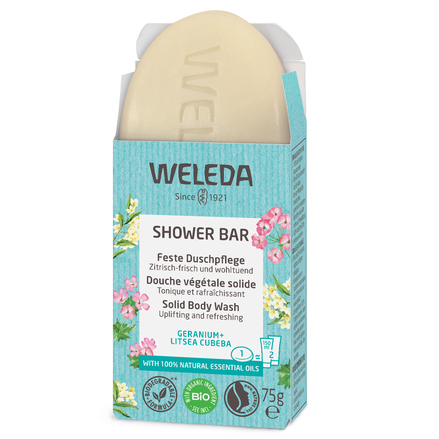 Douche Végétale Solide Geranium & Listea Cubeba