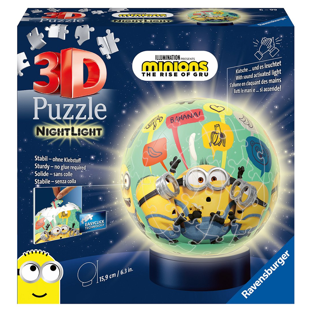 Puzzle 3D Rond 72 P Illuminé - Minions 2 - Minions