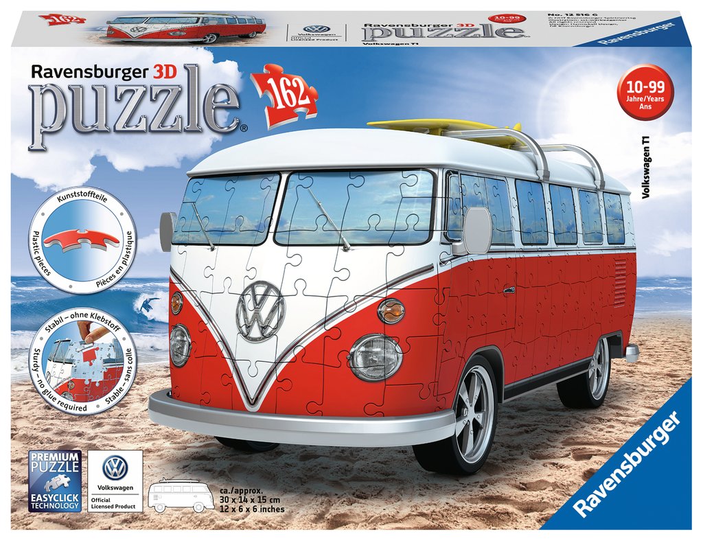 RAVENSBURGER Puzzle 3D Volkswagen Combi T1 162 pcs