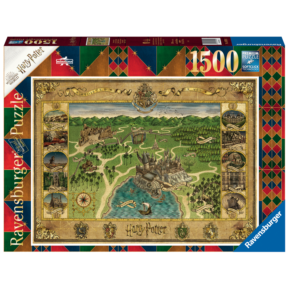 Puzzle 1500 P - La Carte De Poudlard / Harry Potter - Wb: Harry Potter