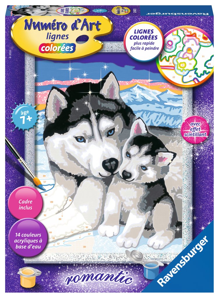 Numéro d'art - moyen - Doux bisous de Husky