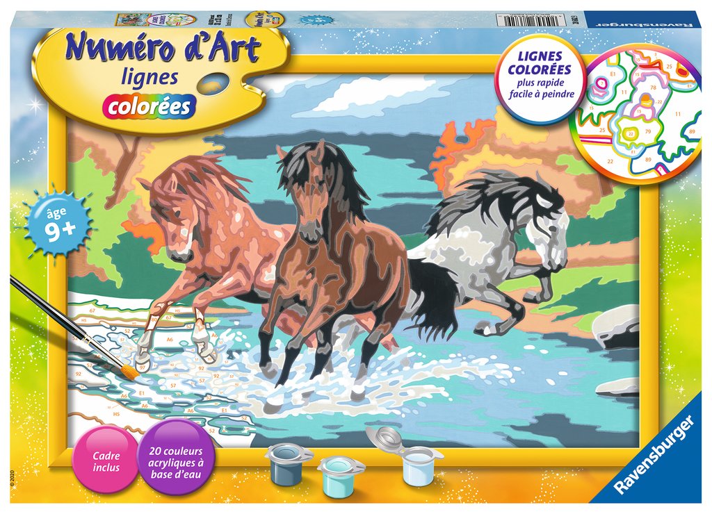 Numéro d'art - grand - Horde de chevaux