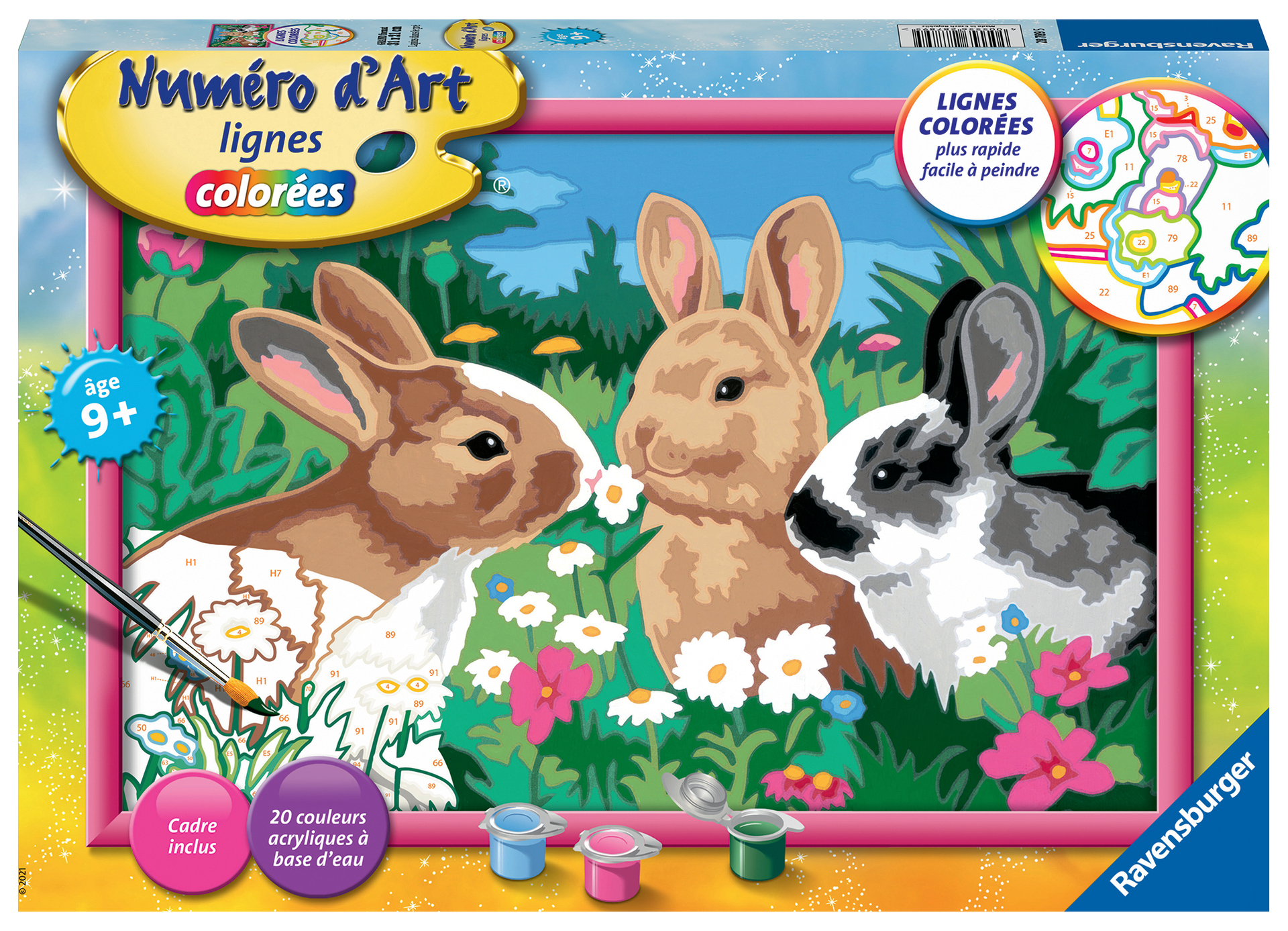 Numéro d'art - grand - Lapins dans le pré