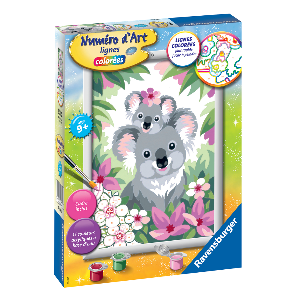 Numéro d'art - moyen - Maman koala et son bébé