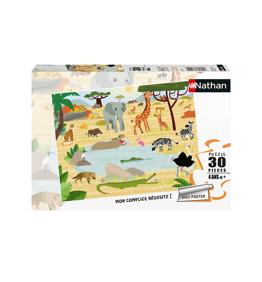 Puzzle 30 p - Les animaux de la savane