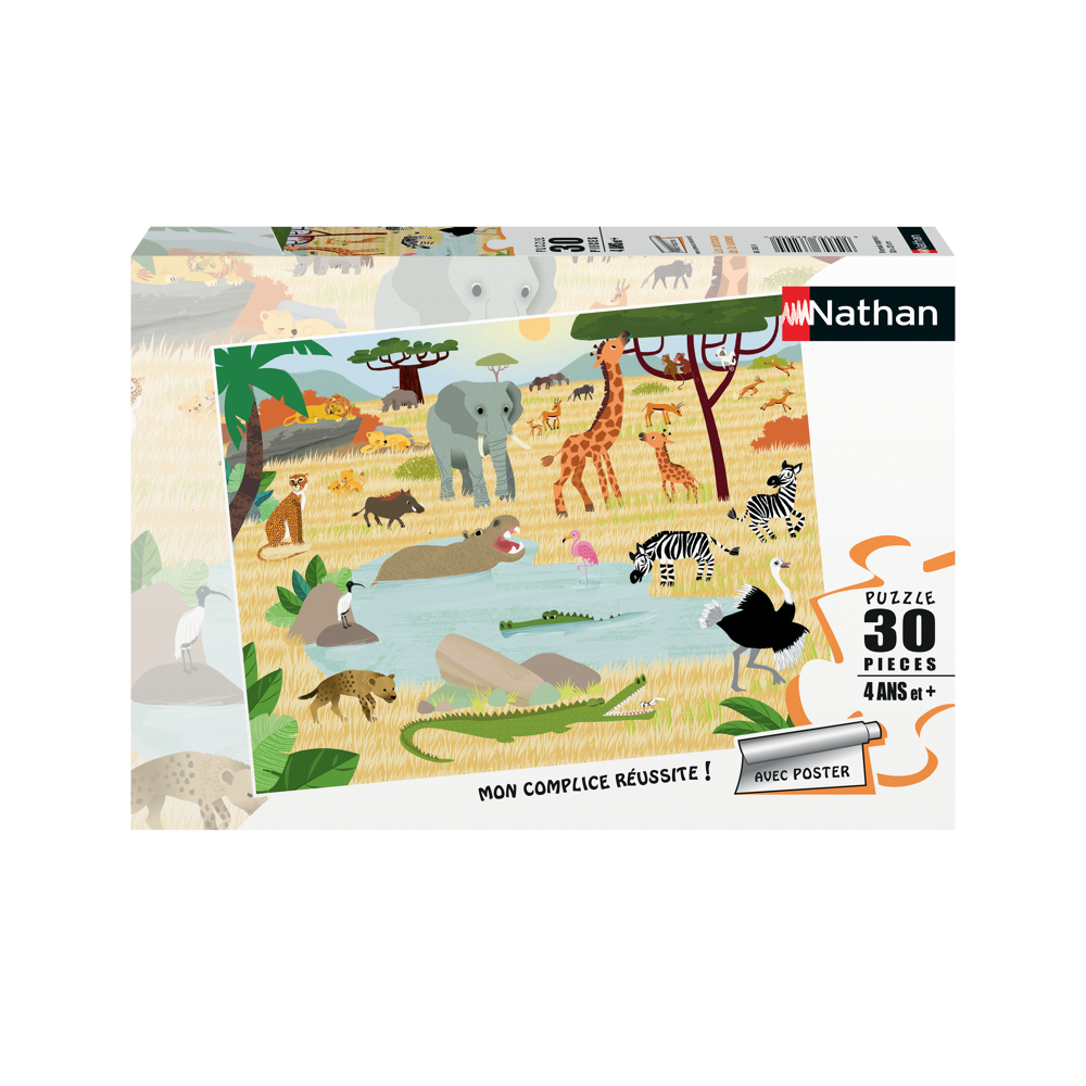 Puzzle 30 p - Les animaux de la savane