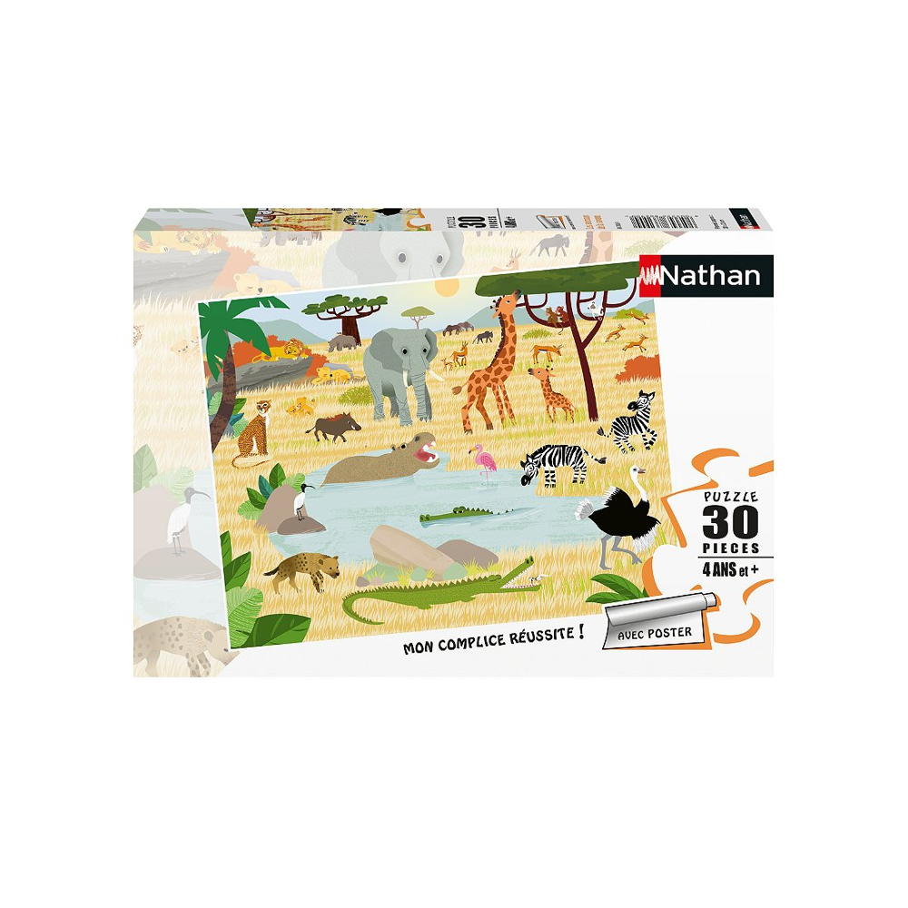 Puzzle 30 p - Les animaux de la savane