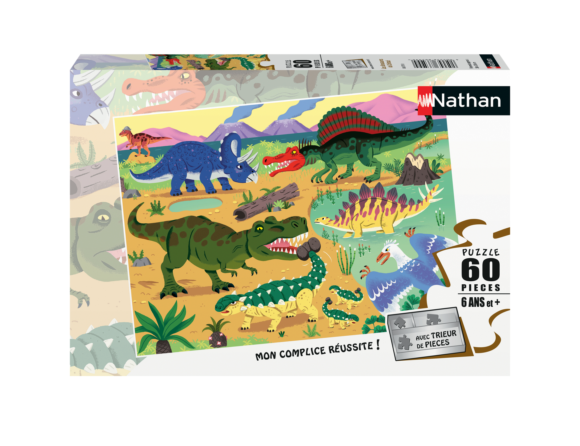 Puzzle 60 p - Les dinosaures du Crétacé
