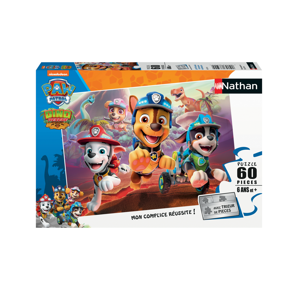 Puzzle 60 p - La Pat’Patrouille à la rescousse des dinosaures
