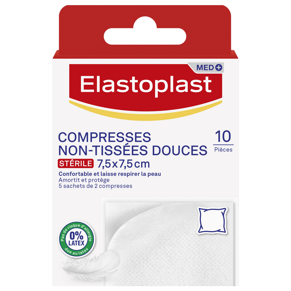 Compresses Non-Tissées Douces 10 Pièces