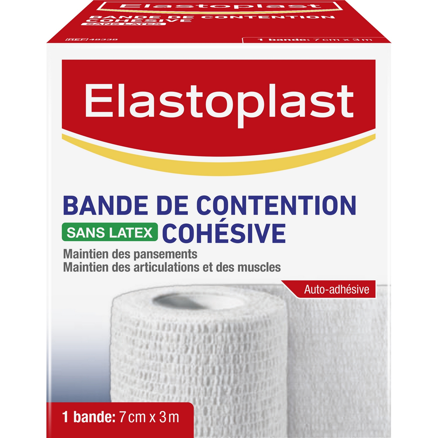 Bande De Contention Cohésive Blanc 7 cm x 3 m