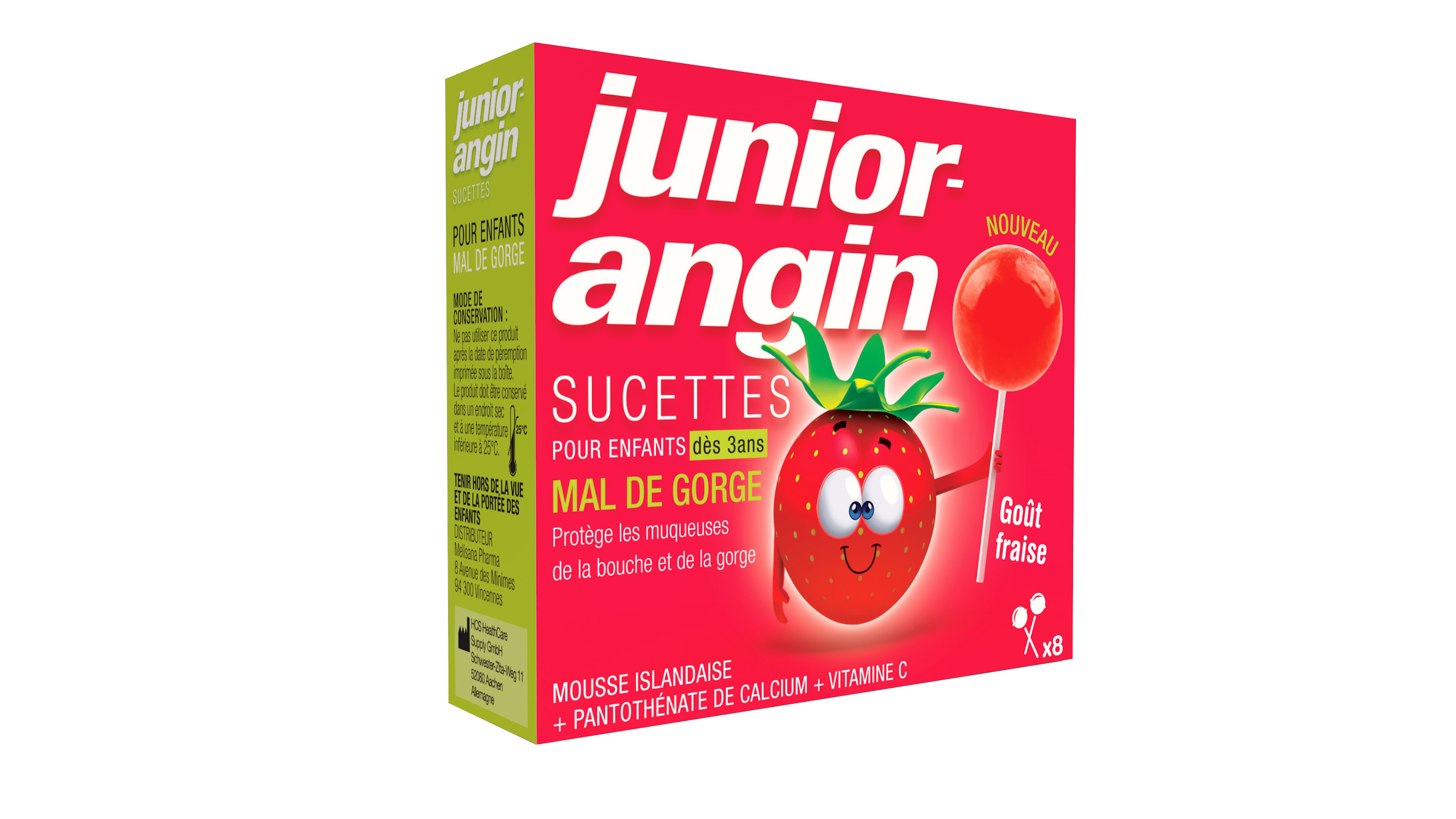 Junior Angin - Boite de 8 sucettes