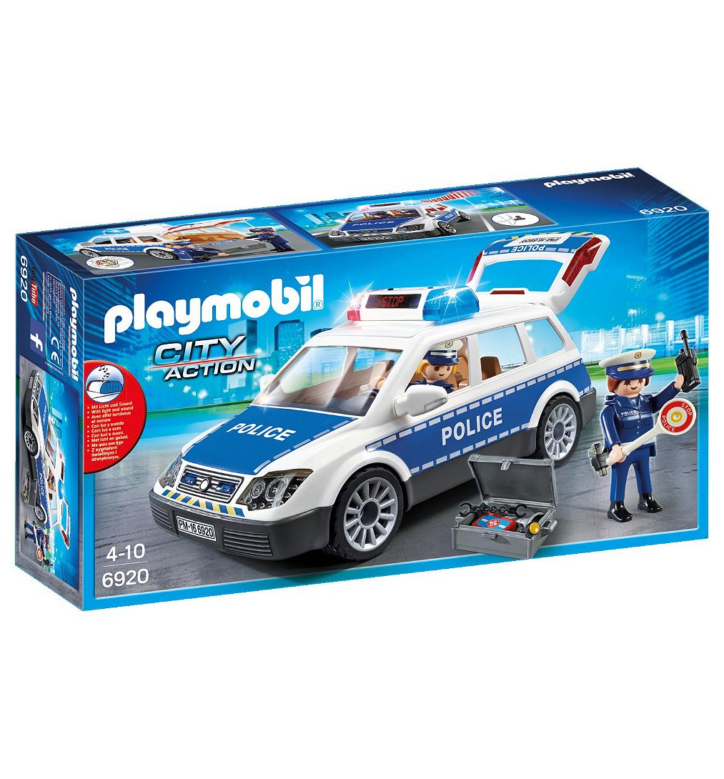 Playmobil - Voiture De Policiers Gyrophare Et Sirène