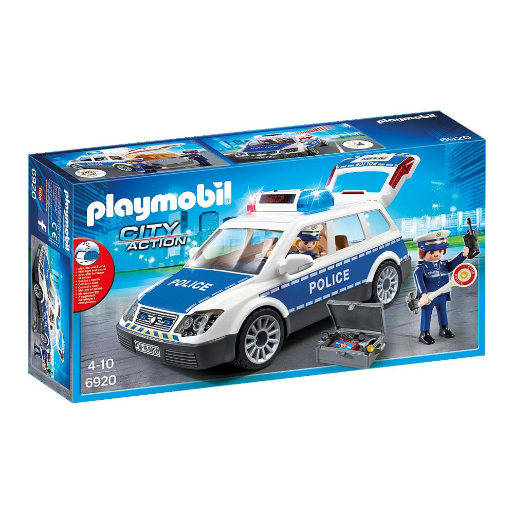Playmobil - Voiture De Policiers Gyrophare Et Sirène