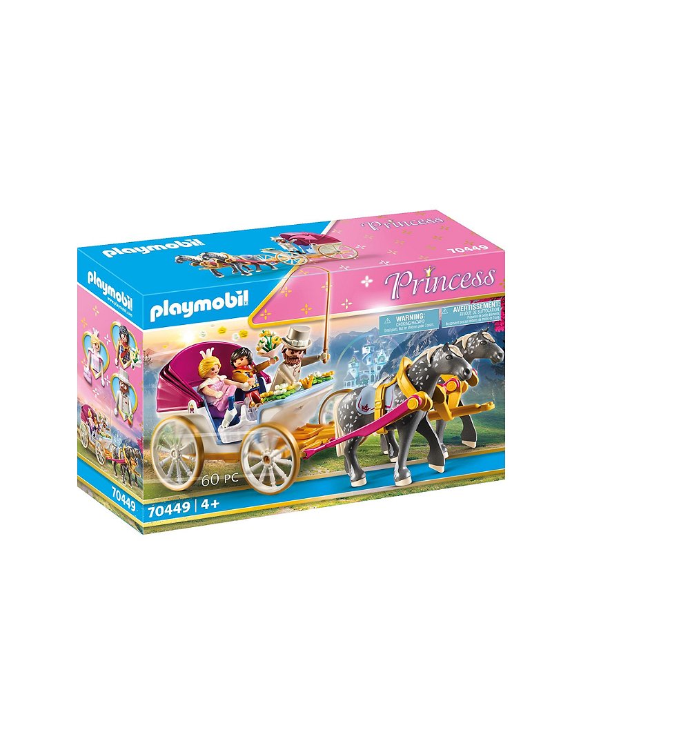 PLAYMOBIL 70449 Calèche et couple royal- Princess - Le Palais de princesses - magique princesse
