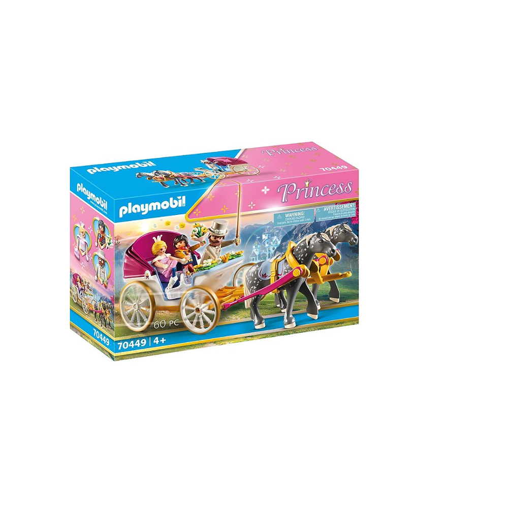 PLAYMOBIL 70449 Calèche et couple royal- Princess - Le Palais de princesses - magique princesse