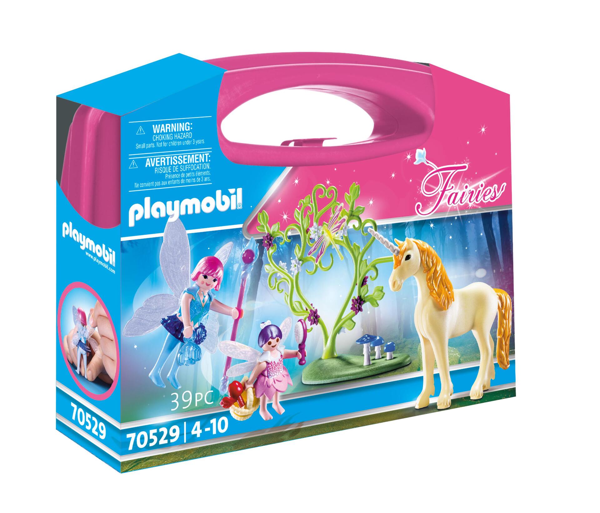 PLAYMOBIL 70529 Valisette Fées et licorne - Magic - Le palais de princesses - coffret à emporter