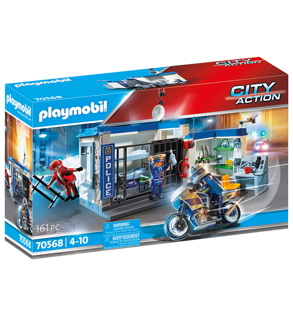 PLAYMOBIL 70568 Police Poste de police et cambrioleur- City Action - Les policiers - intervention po