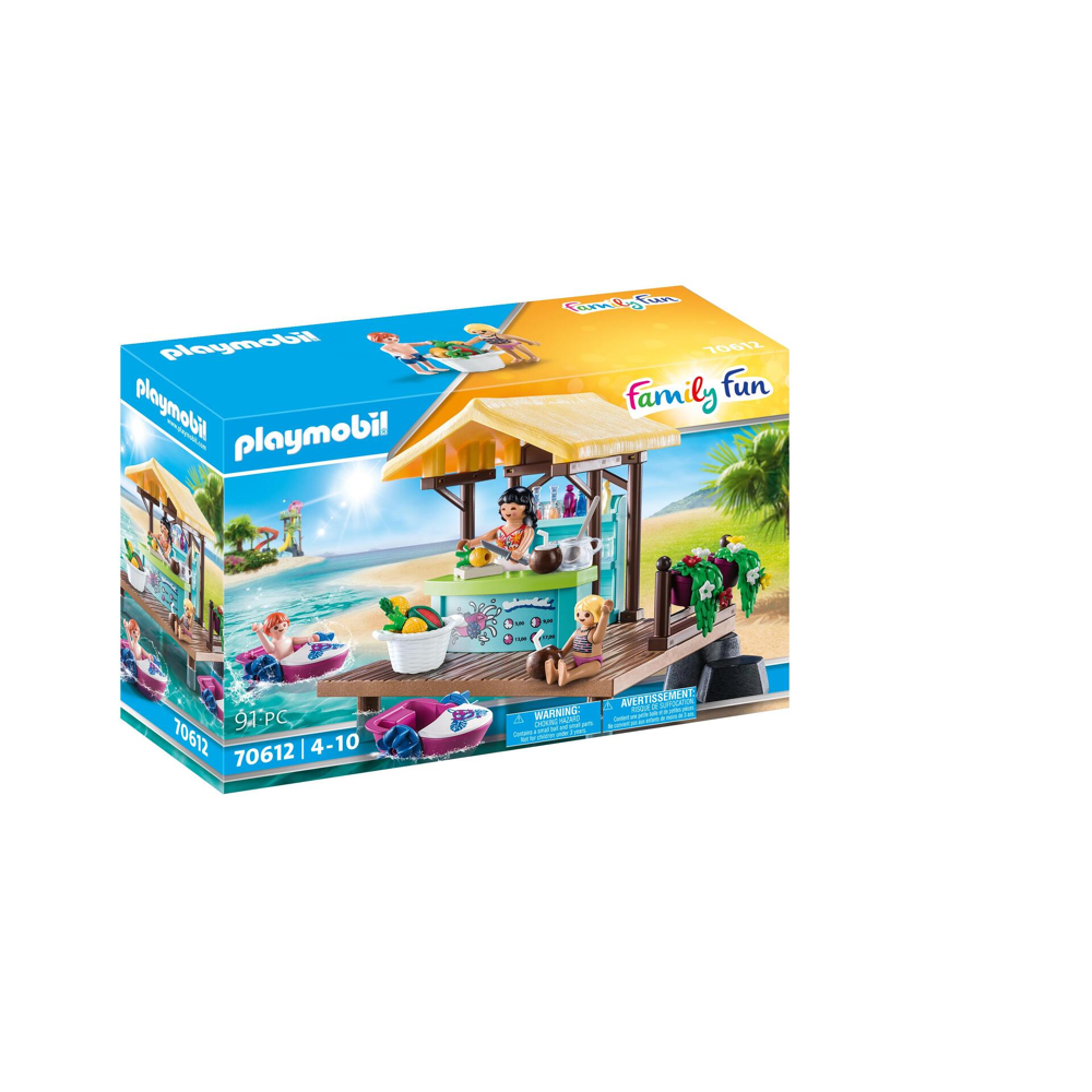 PLAYMOBIL 70612 Bar flottant et vacanciers- Family fun - Le parc aquatique - aventure famille