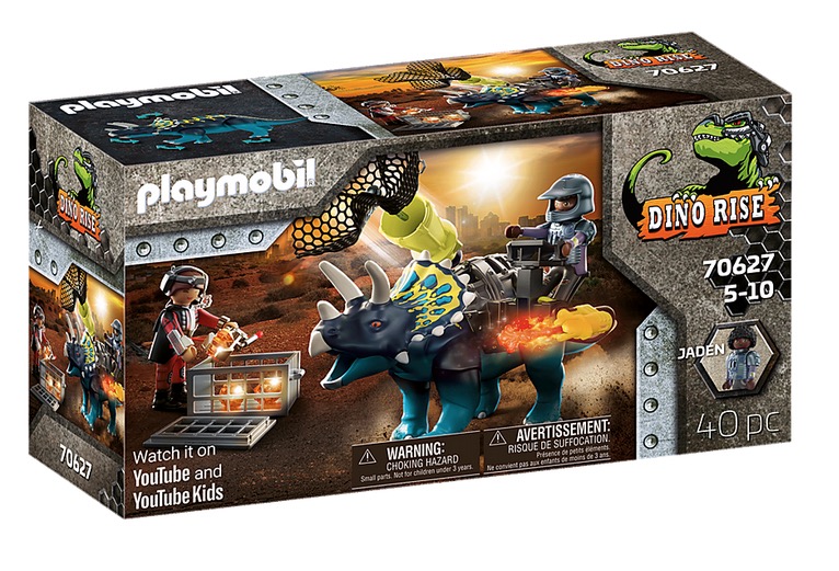 70627 Triceratops et soldats, Dino rise