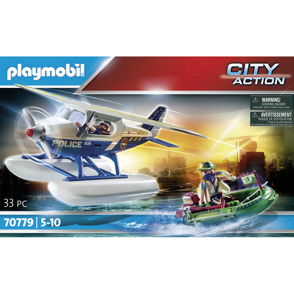 PLAYMOBIL 70779 Hydravion de police et bandit - City Action - Les policiers - poursuite avion