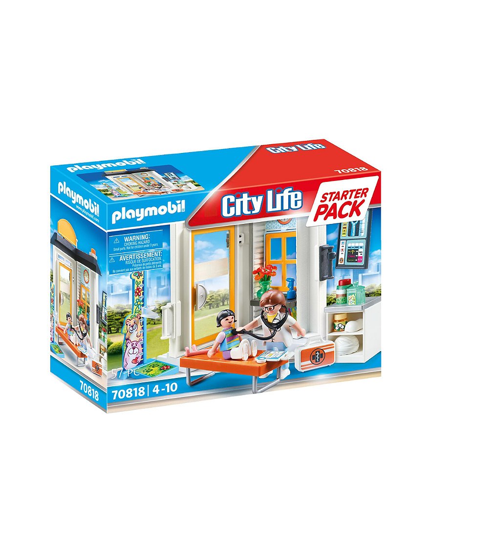 PLAYMOBIL 70818 Starter Pack Cabinet de pédiatre - City Life - L'Hôpital - coffret découverte idée c