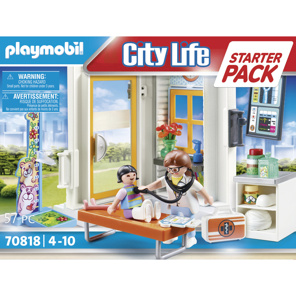 PLAYMOBIL 70818 Starter Pack Cabinet de pédiatre - City Life - L'Hôpital - coffret découverte idée c