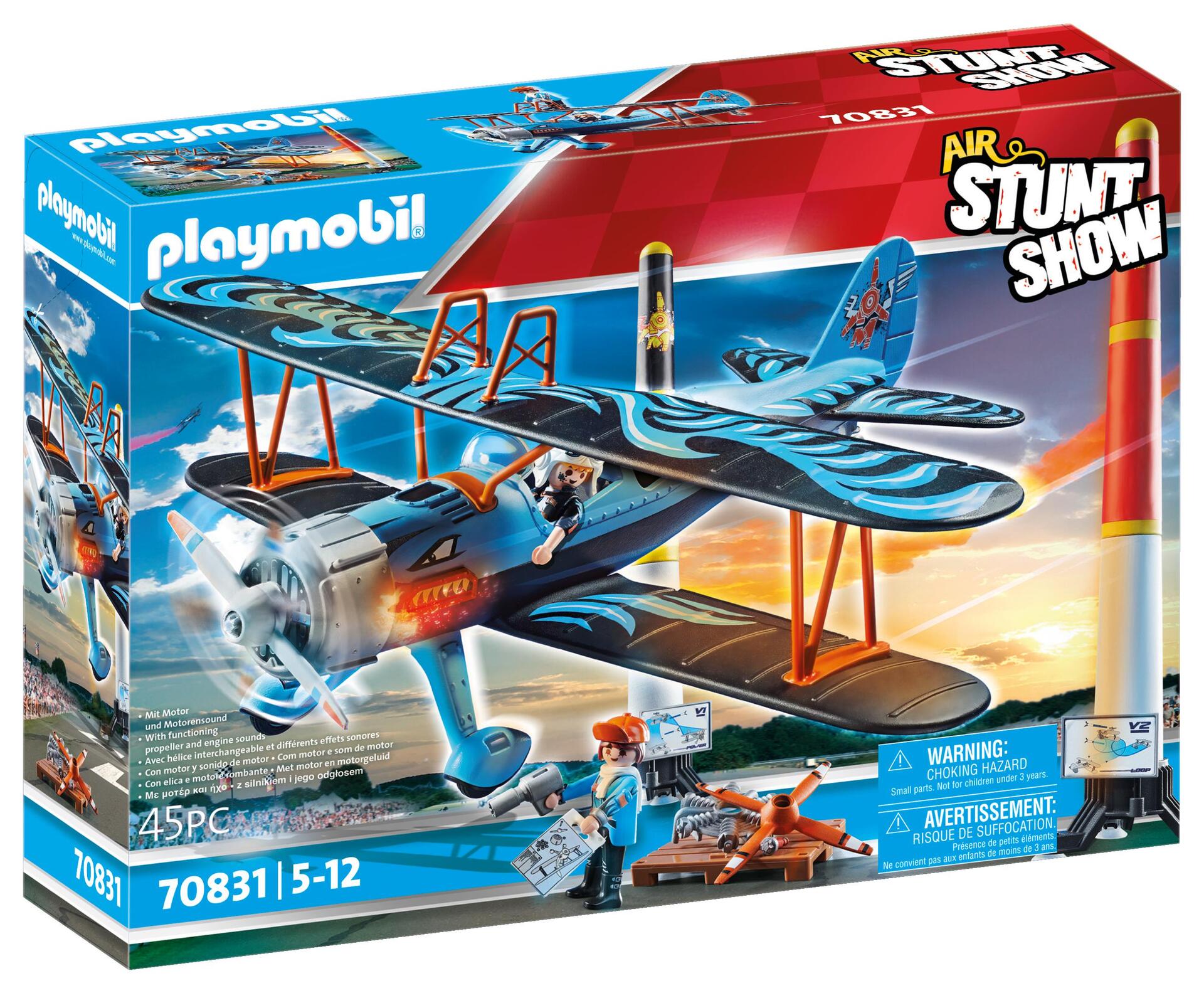 PLAYMOBIL 70831 Air Stuntshow Biplan Phénix- Stuntshow - Stuntshow - cascadeur spectacle