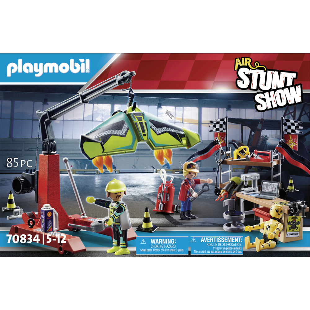 PLAYMOBIL 70834 Air Stuntshow Atelier de réparation- Stuntshow - cascadeur spectacle
