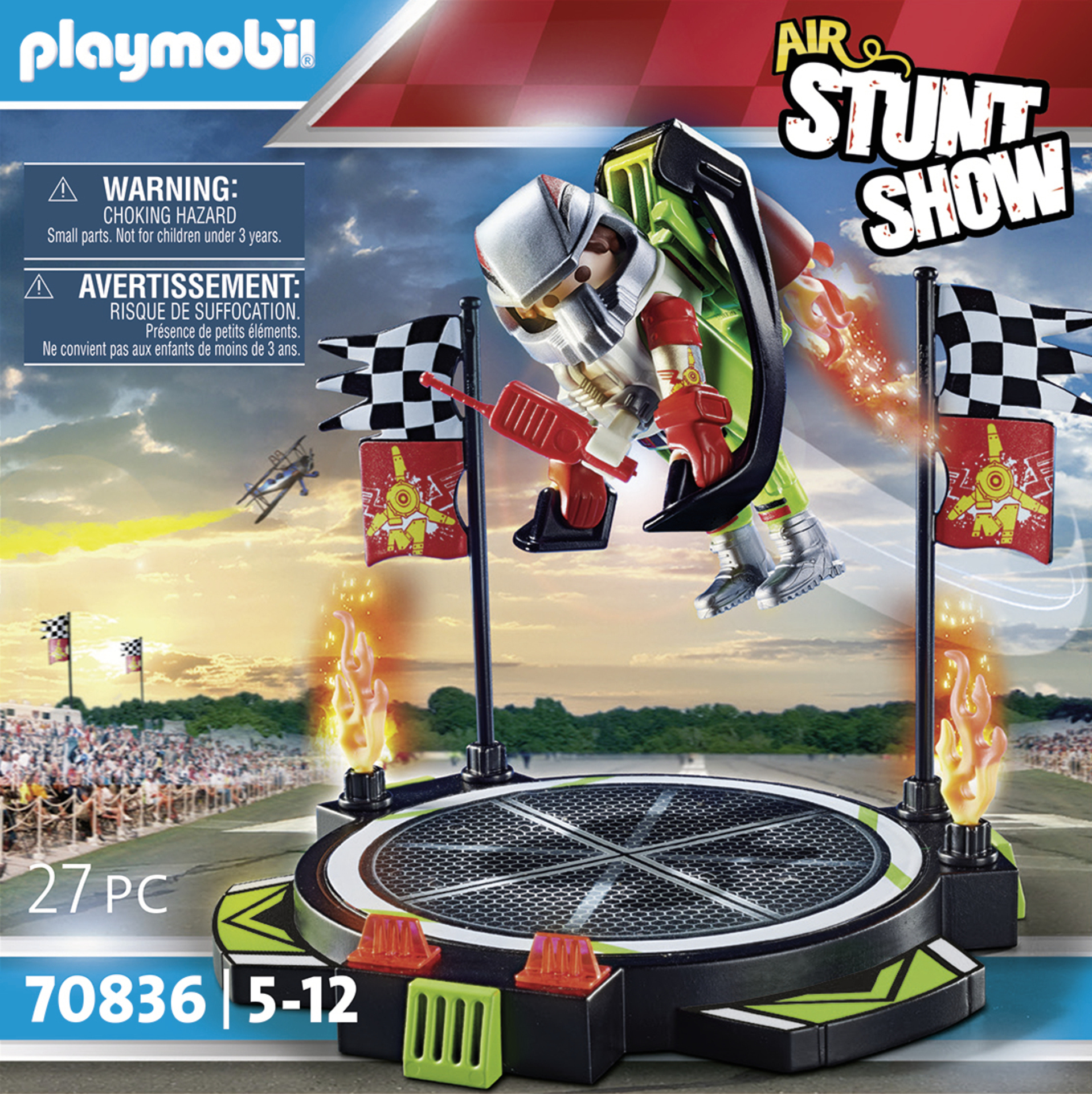 PLAYMOBIL 70836 Air Stuntshow Pilote avec réacteur dorsal- Stuntshow - cascadeur spectacle