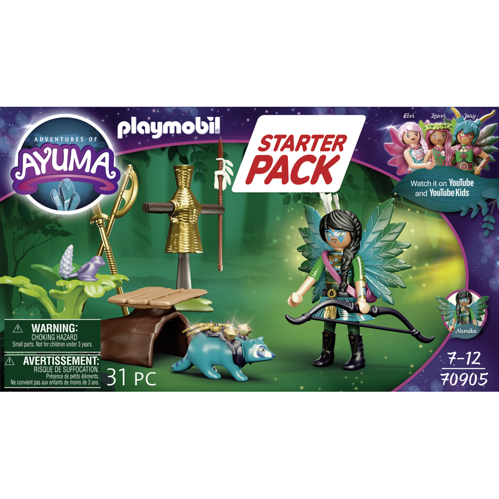 PLAYMOBIL 70905 Starter Pack Knight Fairy avec raton laveur - Magic - Adventures of Ayuma - coffret 