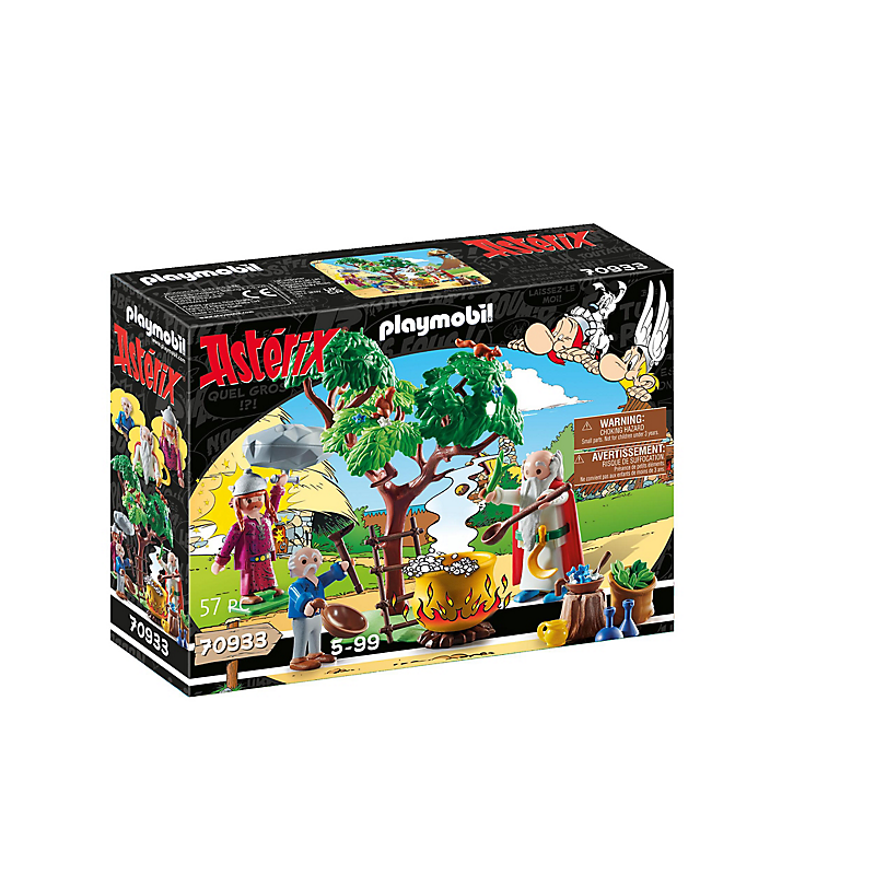 PLAYMOBIL 70933 Astérix : Panoramix et chaudron de Potion Magique- Astérix - contient le druide Pano