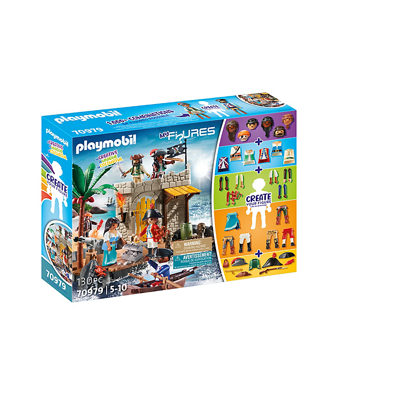 PLAYMOBIL 70979 My Figures: Ilôt des pirates- Figures - My Figures - Combine tes personnages Histoir