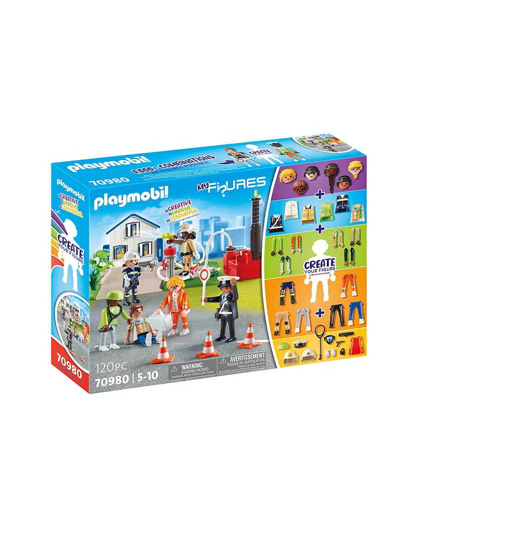PLAYMOBIL 70980 My Figures: Secouristes- Figures - My Figures - Combine tes personnages Ville & Méti