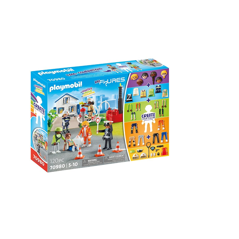 PLAYMOBIL 70980 My Figures: Secouristes- Figures - My Figures - Combine tes personnages Ville & Méti