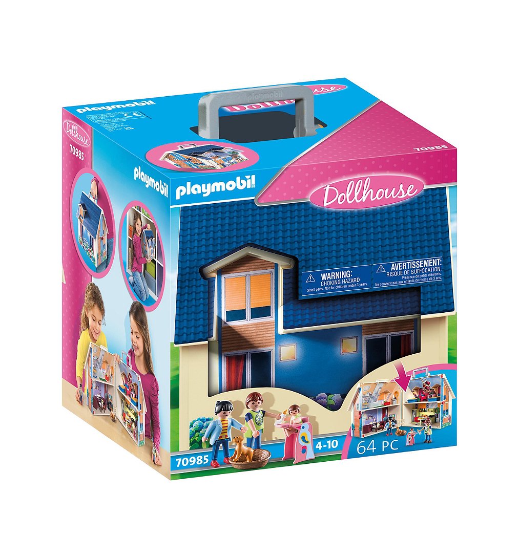 PLAYMOBIL 70985 Maison transportable - Dollhouse - univers de La maison traditionnelle - s'ouvre s'e