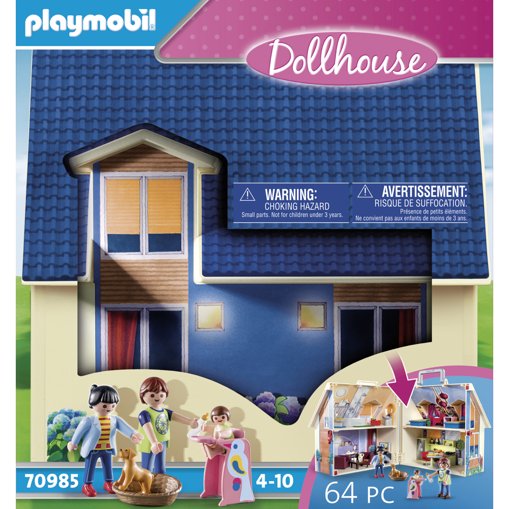 PLAYMOBIL 70985 Maison transportable - Dollhouse - univers de La maison traditionnelle - s'ouvre s'e
