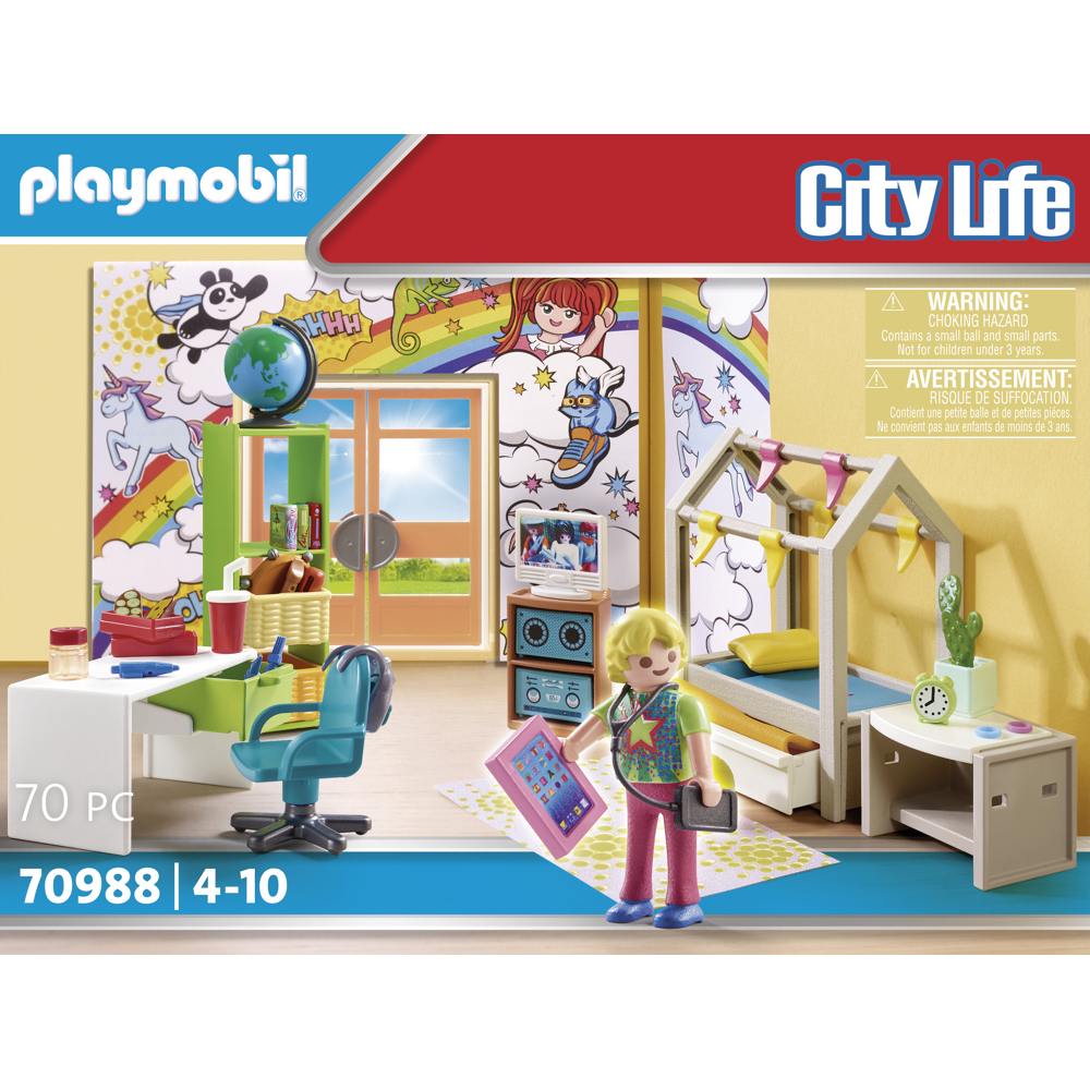 PLAYMOBIL 70988 Chambre d'adolescent- City Life - La maison moderne - aménagement pièces de la maiso