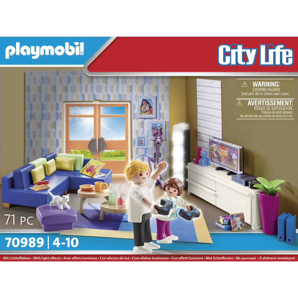 PLAYMOBIL 70989 Salon aménagé - City Life - La maison moderne - aménagement pièces de la maison