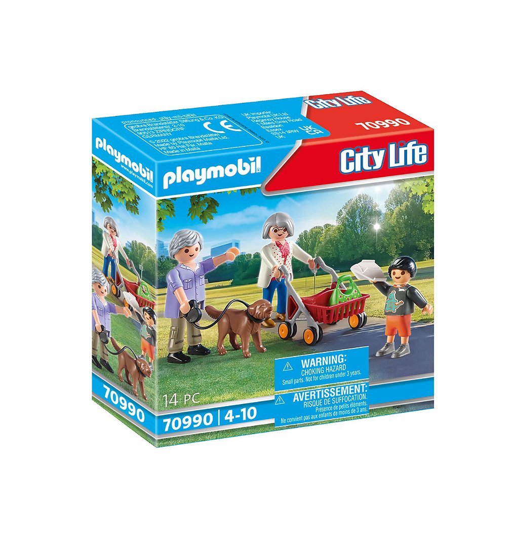 PLAYMOBIL 70990 Grands-parents avec petit-fils- City Life - La maison moderne - personnages enfant