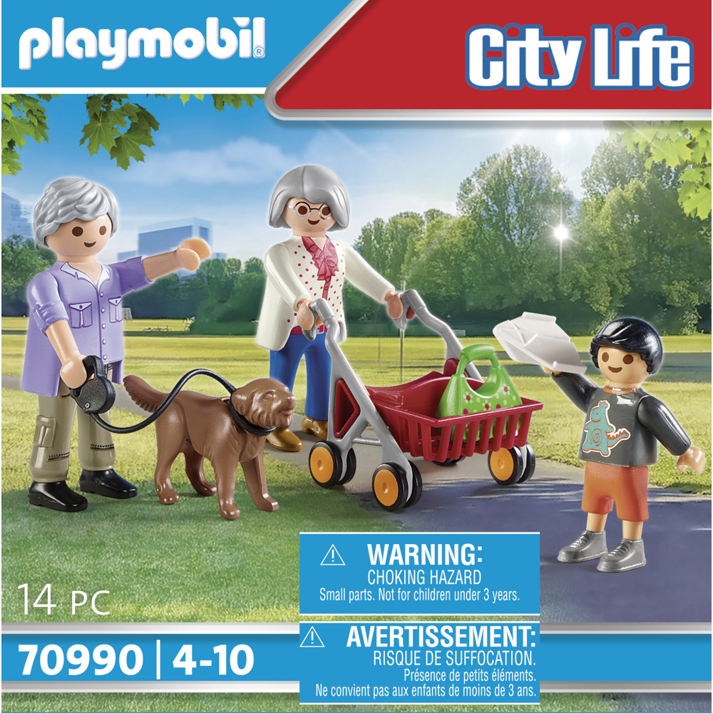 PLAYMOBIL 70990 Grands-parents avec petit-fils- City Life - La maison moderne - personnages enfant