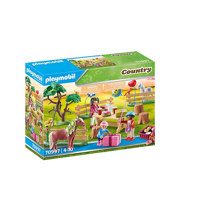 PLAYMOBIL 70997 Décoration de fête avec poneys- Country - Le poney club - équitation animaux