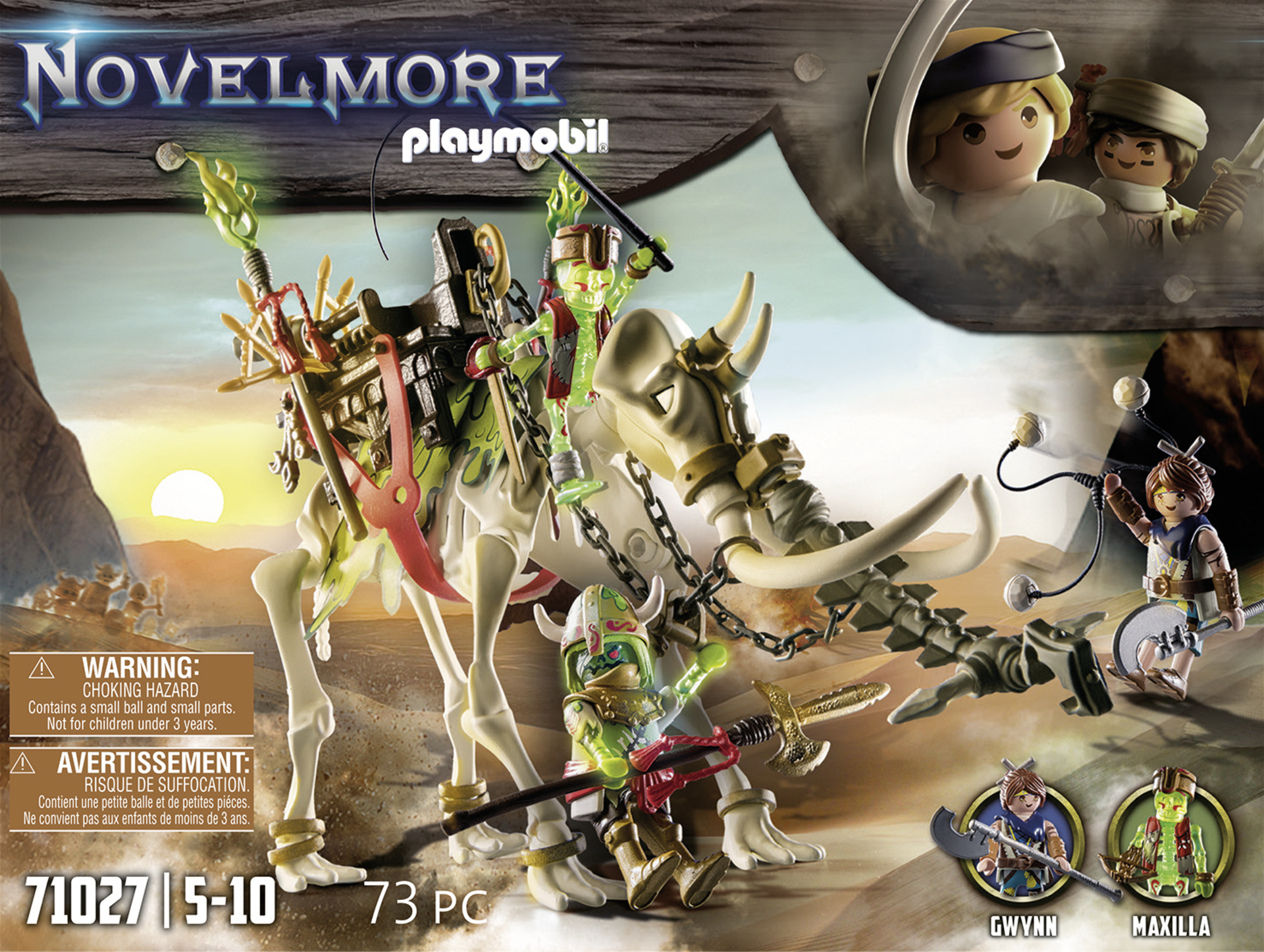 PLAYMOBIL 71027 Sal'ahari Sands - Attaque squelette de mammouth - - Novelmore - squelette aventure