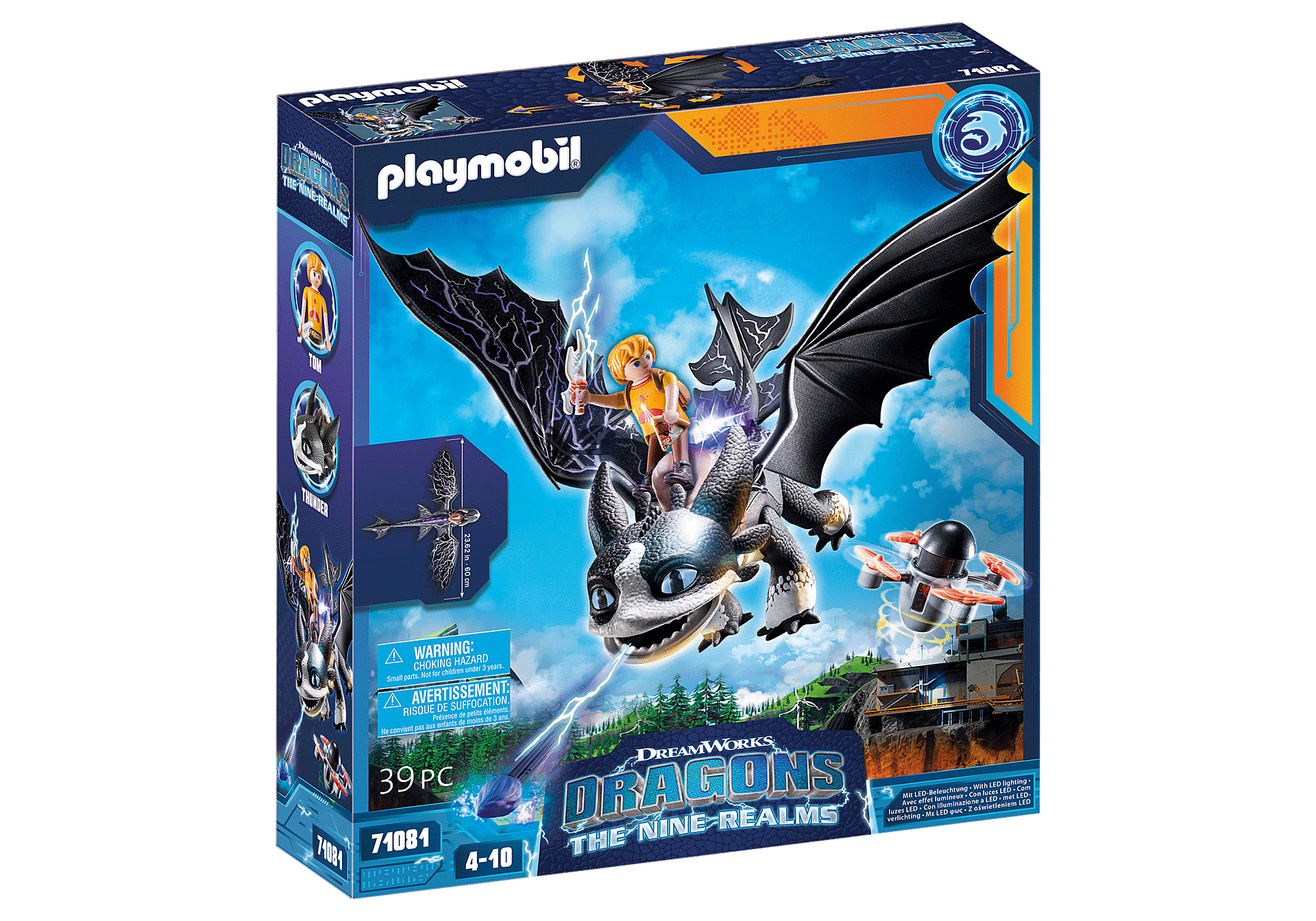 PLAYMOBIL 71081 Dragons Nine Realms: Thunder & Tom- - Dragons Nine Realms - aventure héros