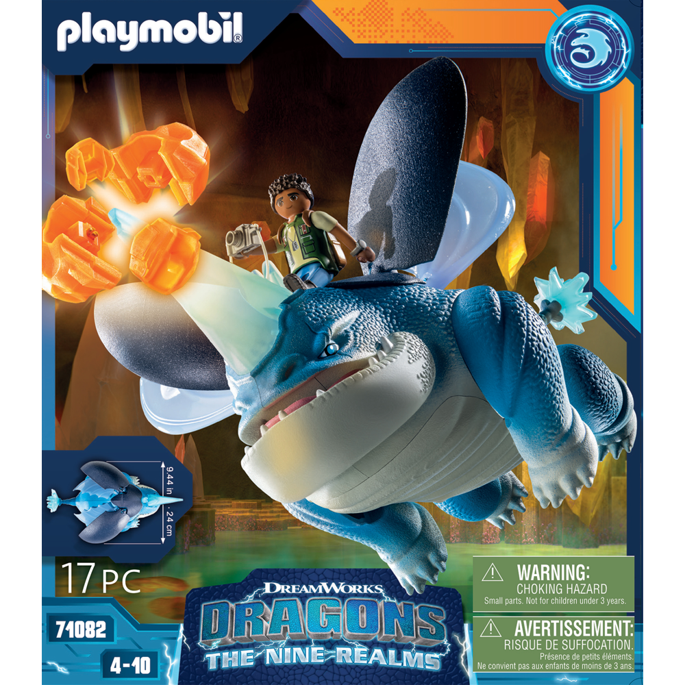 PLAYMOBIL 71082 Dragons Nine Realms: Plowhorn & D'Angelo- - Dragons Nine Realms - aventure héros