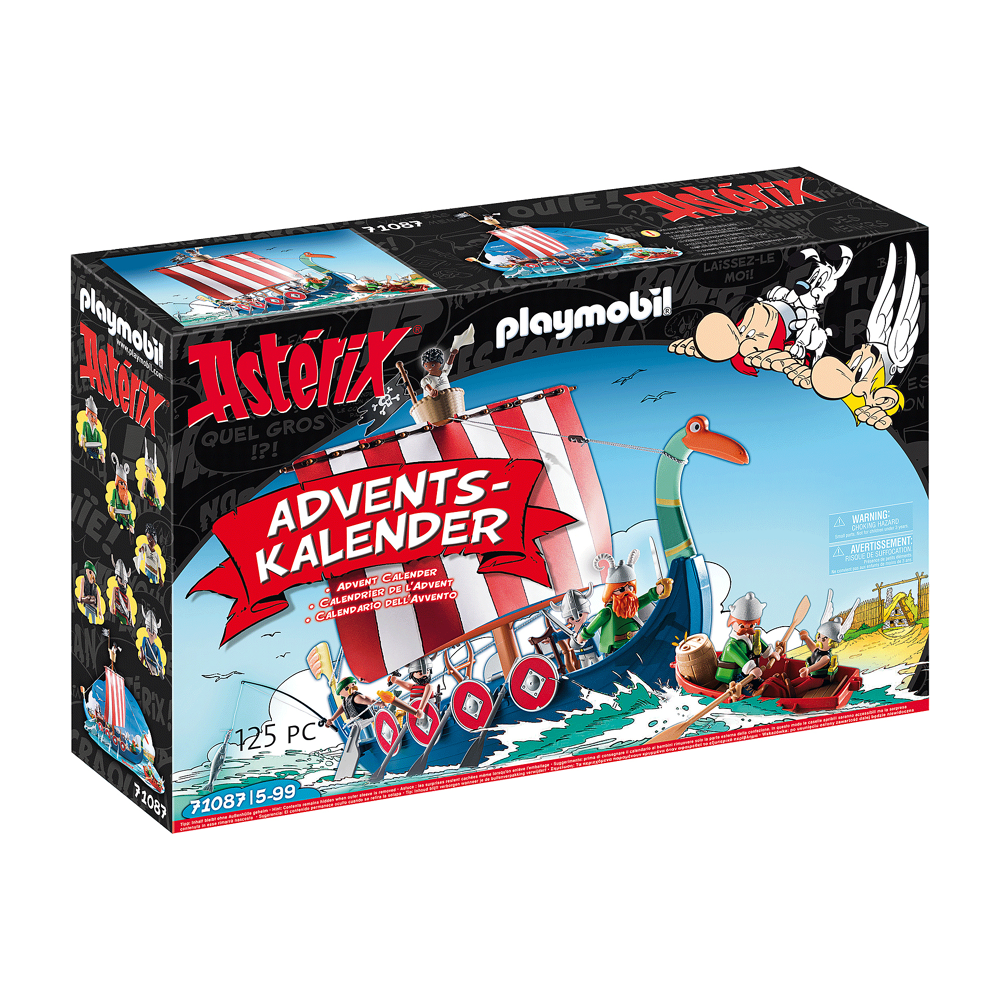 PLAYMOBIL 71087 Calendrier de l'Avent : Astérix et les pirates - avec Astérix, Jolitorax, des pirate