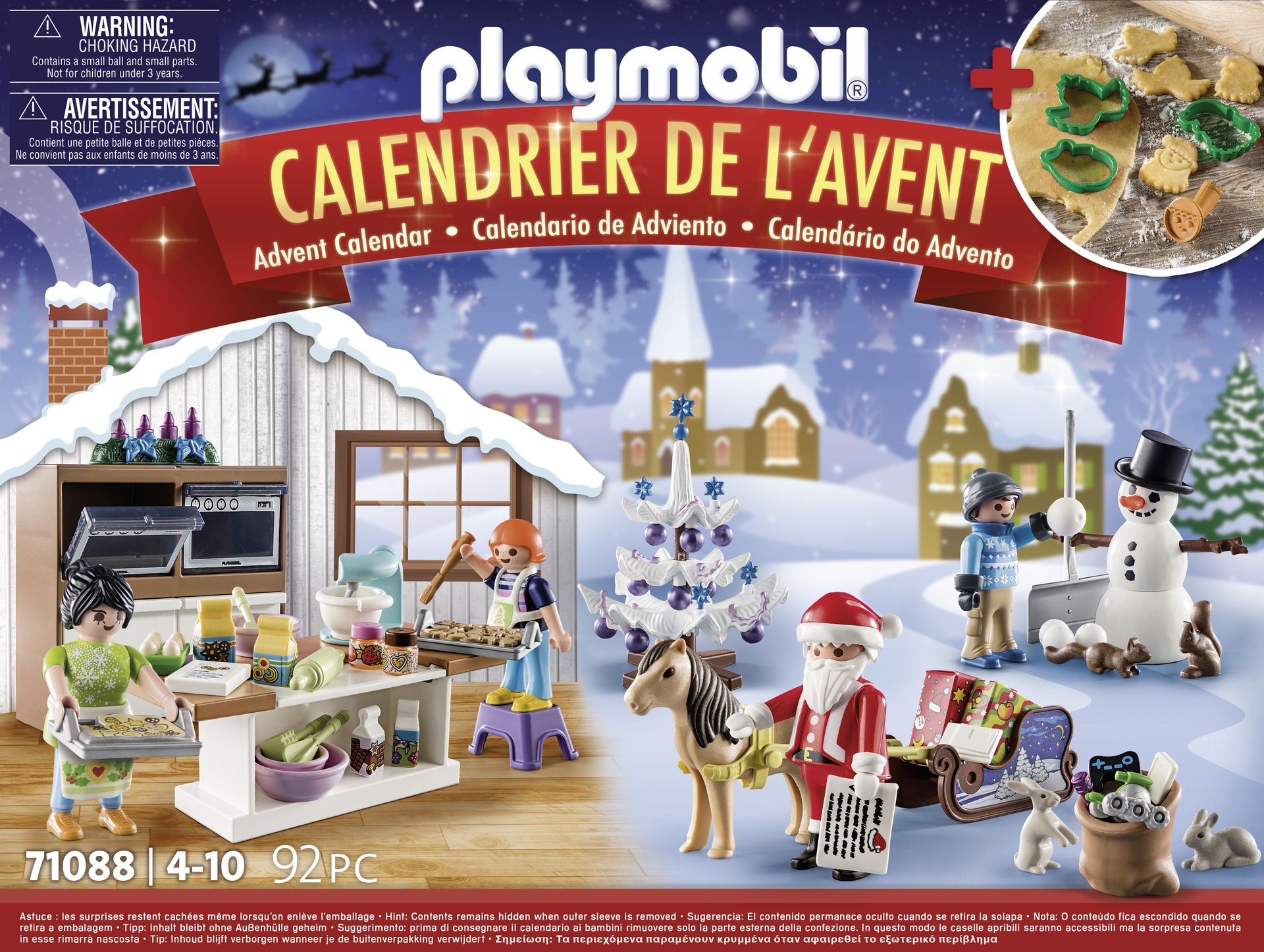 PLAYMOBIL 71088 Calendrier de l'Avent : pâtisserie de Noël- Christmas - La magie de Noël - 24 surpri