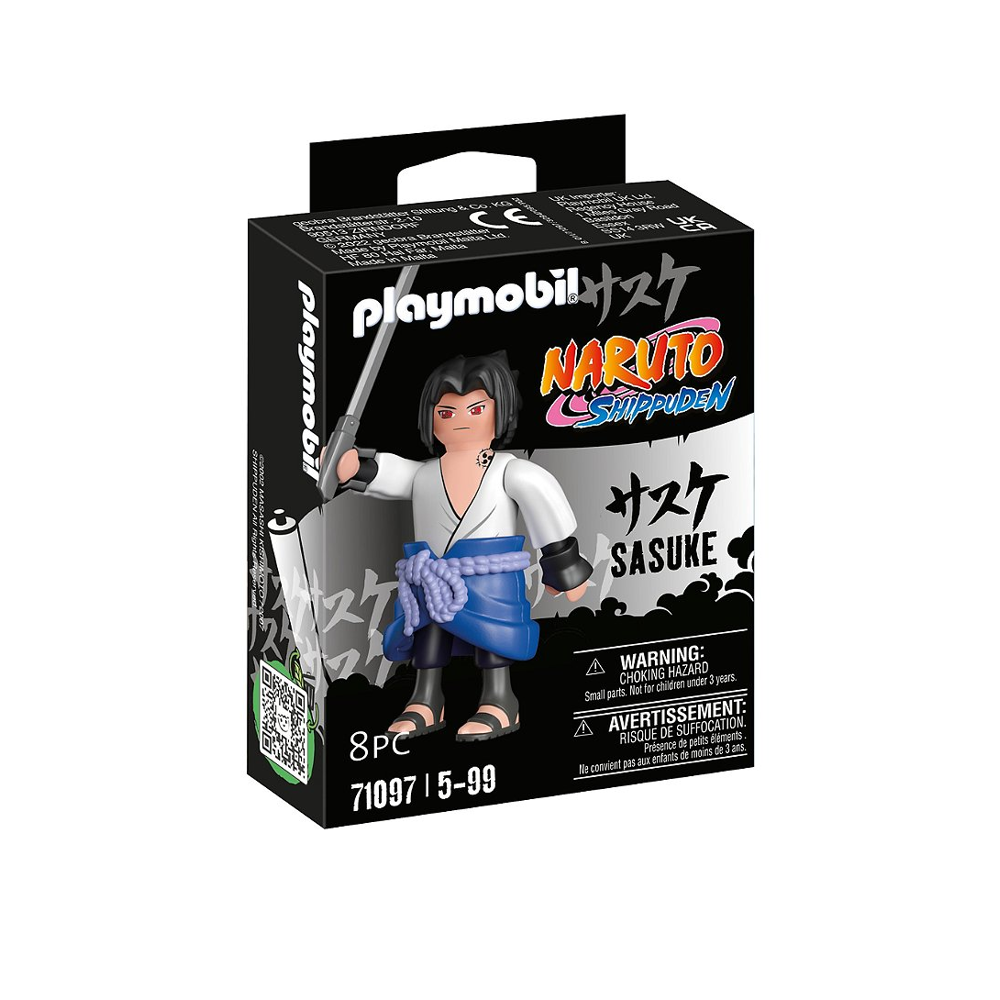 PLAYMOBIL 71097 Sasuke- Naruto - Shippuden - héros issu de la série d'anime - pour reconstituer des